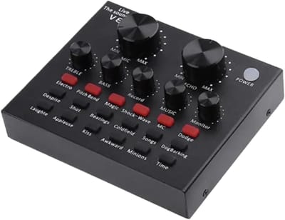 DJ Mixer Soundboard - Audio Interface - Streaming en Zang - Ingebouwde Voice Changer