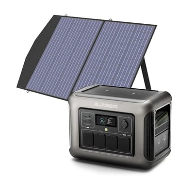 ALLPOWER Zonnegeneratorset 1800W (R1500 + SP027 100W zonnepaneel) - R1500 + SP027 Zonnepaneel 100W