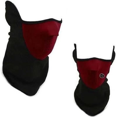 Paardrijmasker - C493D_cot6 - Rood - Anti-kou - Multisport