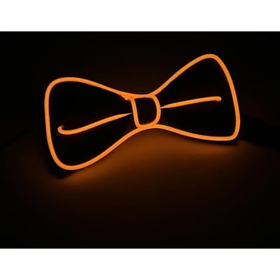 Feestartikelen Bretels met Vlinderdas LED-verlichting Dameshangers voor Heren Bruiloftsfeestaccessoires Glow-in-the-dark SD01 orange