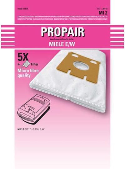 Geschikt voor PROPAIR - STOFZUIGERZAK PROPAIR S220 5 STUKS + 1 FILTER - 01002345