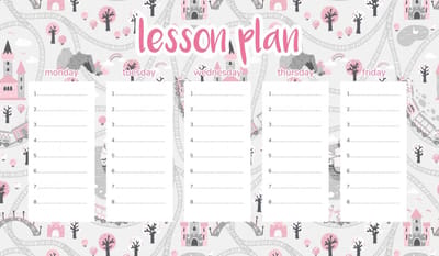Wallvy - Magnetische Lesrooster - 45x26cm - Roze - Droog uit te wissen