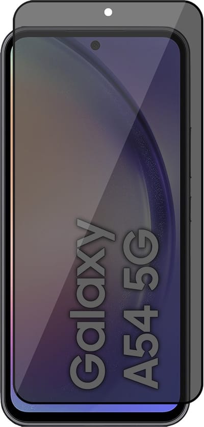 Privacy Screenprotector geschikt voor Samsung Galaxy A54 - Glas Screen Protector FullGuard