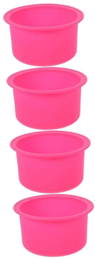 Wax Smeltkom - Wax Warmer Kom - Ontharen Waxen - Herbruikbaar Siliconen - 4 Stuks - Roze