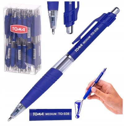Toma Automatische Blauwe Pennen Set - 24 stuks