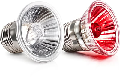 UniEgg® Duo 2x UVB + UVA ROOD Reptielenlamp 50 Watt –stimuleert de eetlust en gezondheid - terrarium - warmtelamp - halogeenlamp - UVA + UVB ROOD- voor schildpadden - hagedissen - slangen - vogelspinnen