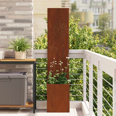 vidaXL - Tuin - Privacy - Scherm - Roestig - 32 - x - 32 - x - 150 - cm - Cortenstaal