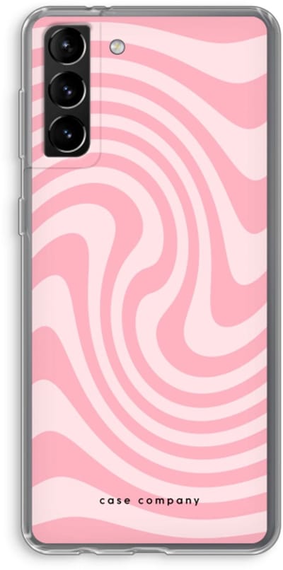 Case Company® - Hoesje geschikt voor Samsung Galaxy S21 Plus hoesje - Swirl Roos - Soft Cover Telefoonhoesje - Bescherming aan alle Kanten en Schermrand
