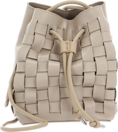SEIDENFELT MANUFAKTUR Schoudertas Malilla Drawstring Crossbody Bag Sandy Taupe Beige