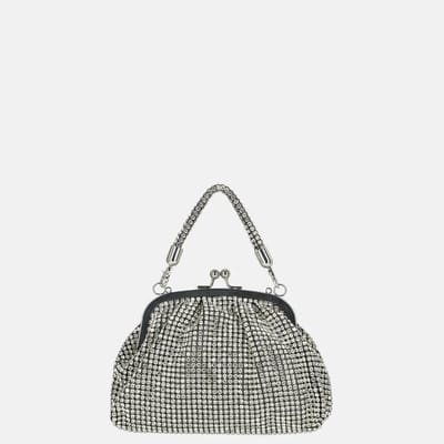 Firenze Strass handtas silver