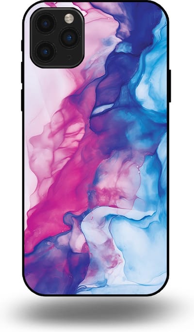 Smartphonica Telefoonhoesje Geschikt voor iPhone 11 Pro Max met Roze Blauw Marmer Opdruk - TPU Backcover Case Rose Blue Marble Design geschikt voor iPhone 11 Pro Max