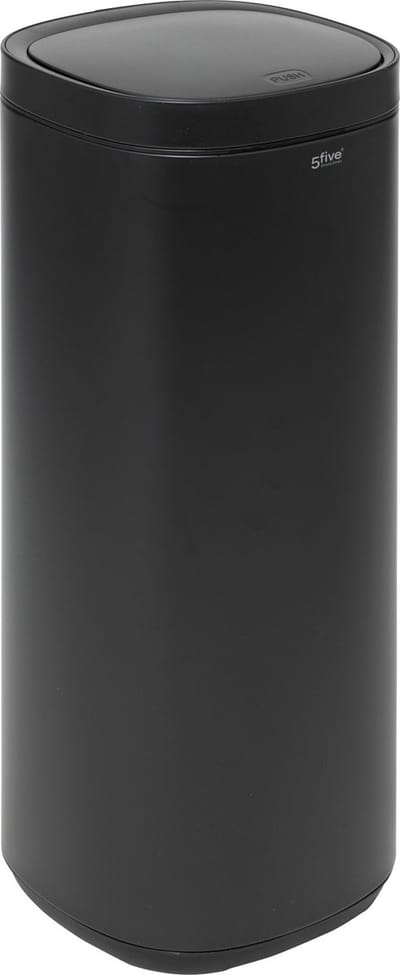 5Five Drukknop Afvalemmer - Soft close - 50L - Zwart