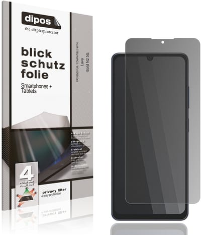 dipos – Matte Privacy Screenprotector geschikt voor Lava Bold N2 5G | Anti-Spy Beschermfolie