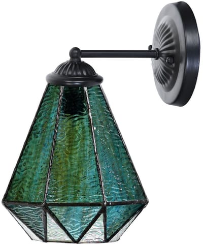 Tiffany wandlamp zwart met Arata Green - Art Deco Trade