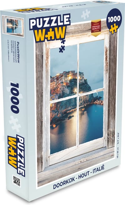 Puzzel Doorkijk - Hout - Italië - Legpuzzel - Puzzel 1000 stukjes volwassenen