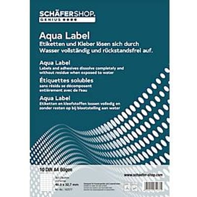 Schäfer Shop Genius wateroplosbare etiketten HydroClean, 48,3 x 32,7 mm
