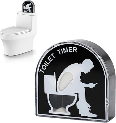 Grappige zandlopertimer voor het toilet - 5 minuten toilettimer als origineel cadeau voor vakantie en plezier