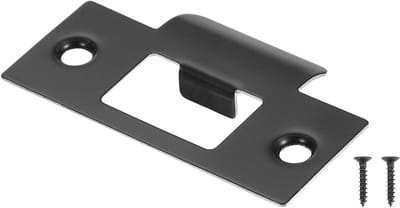 Deur Slagplaat - Vergrendeling Plaat - Kozijn Reparatie - Roestvrij Staal - 70x40 mm - Zwart