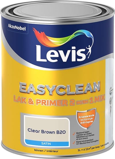 Levis - Easyclean Lak & Primer 2-In-1 Mix - Clear Brown B20 - Mengverf - 1 L