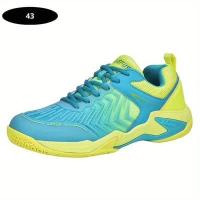 Bovista Tennisschoenen - Heren - Dames - Tenniskleding - Indoor - Outdoor - Blauw & Geel - Maat 43