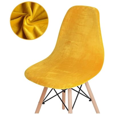 1 /2 /4 /6 stuks fluwelen effen stoelhoezen armloze schelp stoelhoes bruiloft eetkamer kantoor banket hotel 2 Pieces