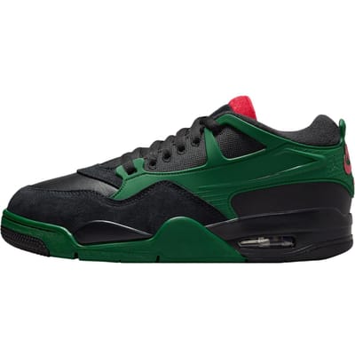 Air Jordan 4 RM Zwart Gorge Groen Heren Sneakers University-Rood FQ7939-003 41