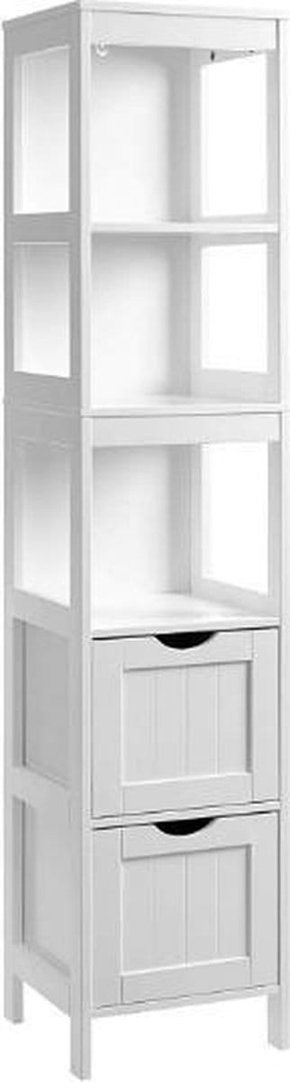 MIRA Home Badkamerkast – Kolomkast – Modern – Hout – Wit - 30x30x141.5