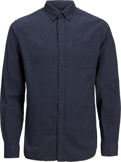 JACK&JONES ESSENTIALS JJECLASSIC MELANGE SHIRT L/S AU22 SN Heren Overhemd - Maat L