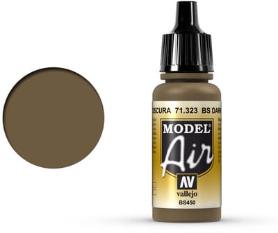 Vallejo Hobbyverf Acrylverf - 71323 Model Air BS Dark Earth - Acryl Verf flesje - 17 ml