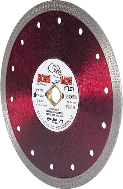 Cyclone Supreme Super Thin 7-inch tegelzaag Diamond Blade voor nat snijden porseleinen tegels, keramiek, graniet, marmeren tegels (7" X .055 X DM-7/8"-5/8" Arbor)