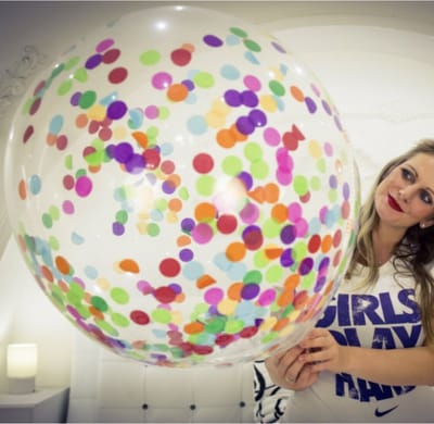 Deco Bubble confetti roze