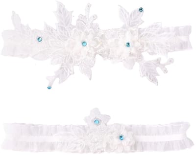 Dailygoods- Bruidsgarter 2 Stuks - Kanten Kousenband - Trouwaccessoires - Stijlvol Ontwerp - Romantisch - Comfortabel Materiaal