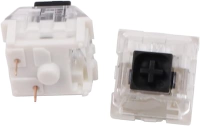 20 Stuks Lineaire Toetsenbordschakelaars voor Mechanische Toetsenborden - Stofbestendig, Vervang Kailh Schakelaars, Inclusief Keycap Puller en Assistent voor Gamer DIY - Zwart