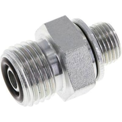 UNF 9/16''-18 x G 1/8'' Verzinkt Stalen Borstnippel ORFS 630 Bar - Hydrauliek