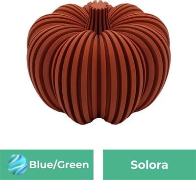 Solora pompoen beeld – Decoratief beeld - Blauw / Groen - 3d geprinte beeld – Herfst woondecoratie - 10CM