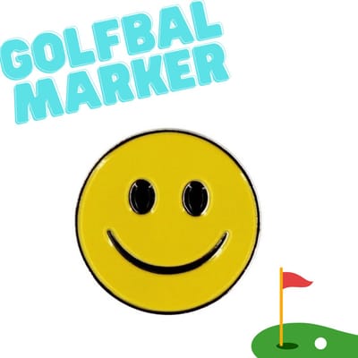 Golfbal marker - Smiley golfbalmarker - Putten & Putterslijn - Ball marker - Greenmarker - Bal markeren - Marker Golfbal - Golfbalmarker - Golfballen - Golfaccesoires - Golftrainingsmaterialen