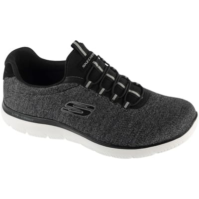 Skechers Sport Heren SUMMITS FORTON Sneakers Heren WIDE FIT Zwart/Wit