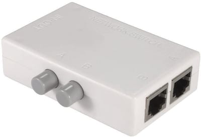 Netwerk Switch 2-Poorten RJ45 UTP LAN Kabel Splitter voor Thuis en Kantoor