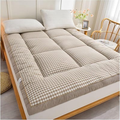 Japanse Futonmatras - Oprolbare Mat - Comfortabel Slapen - Dikke Verdikking - 8cm Dik - Grijs