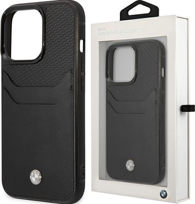 BMW BMHCP14X22RSEPK iPhone 14 Pro Max 6.7" black/black Leather Card Slot