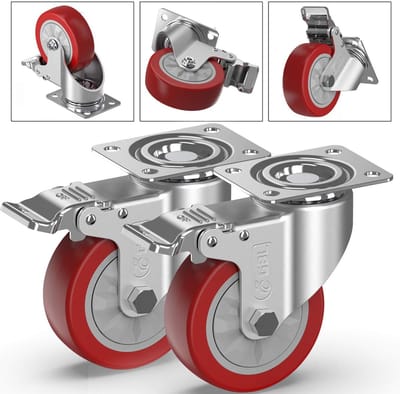 Heavy Duty Castors - Zwaarlast Zwenkwielen / Trolley Wielen voor Meubels,4pcs