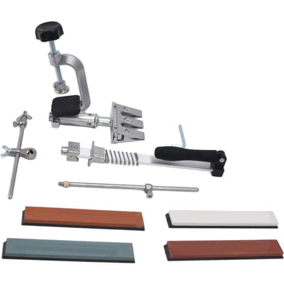 Rehoo Pro affûteur de couteaux robuste pierre à aiguiser professionnelle outils de cuisine à Angle constant RH 006 gray