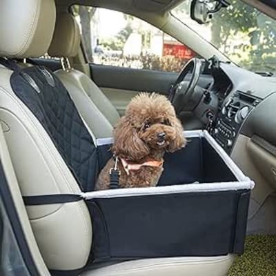 Hondenautostoel Voor Kleine En Middelgrote Honden – Met Kussen En Veiligheidsgordel – Enorm Stabiel En Comfortabel Eoor Voorstoel En Achterbank – Hondenmand En Hondenbox