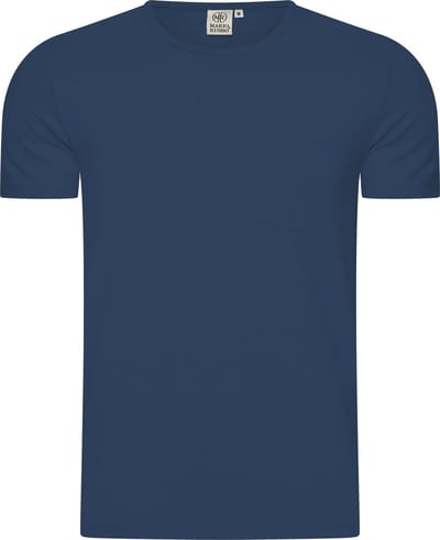 Mario Russo T-shirt - T-shirts Heren - Katoen - XL - Navy