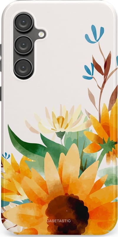 Casetastic Hoesje Geschikt voor Samsung S23 FE - Stijlvolle Beschermende Duo-layer Case - Stralend geel