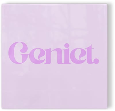 Tegeltje Geniet - paars - tegeltje inspiratie - tegeltje met tekst