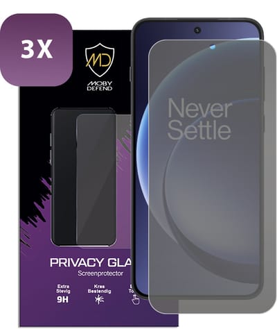 3-Pack MobyDefend Screenprotectors - Geschikt voor OnePlus 15R - HD Privacy Glass Screensavers
