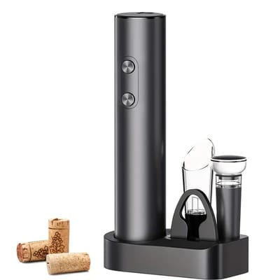 Elektrische Kurkentrekker – Automatische Wijnopener met Wijnstopper – Flessenopener Cadeauset – Complete Wijnset