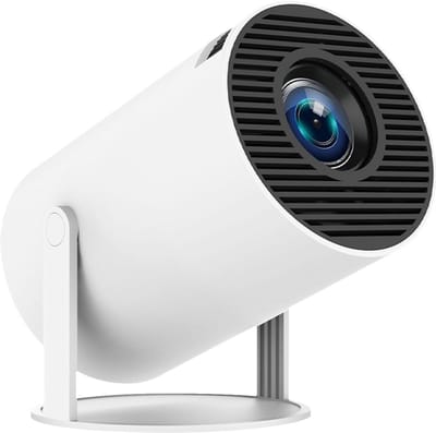 Aourow mini-projector - 4K-ondersteunde projector met WiFi 6 en Bluetooth 5.4 - 720P native resolutie - 170 ANSI lumen - draadloos schermkopiëren - home cinema projector- Wit
