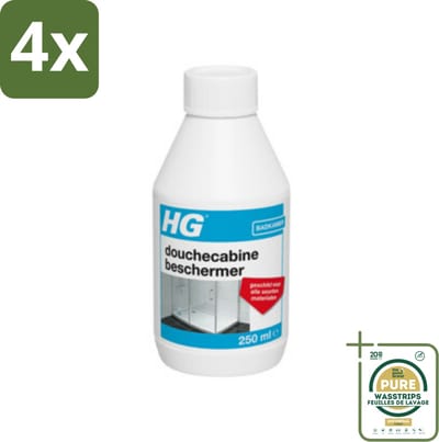 HG Douchecabine Beschermer 250 ml - Voordeelverpakking - 4 stuks - Vuilafstotend - Badkamer schoonmaak